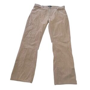 Polo Ralph Lauren Pants Mens 40x32 Corduroy Relaxed Flat Front Brown Tan READ